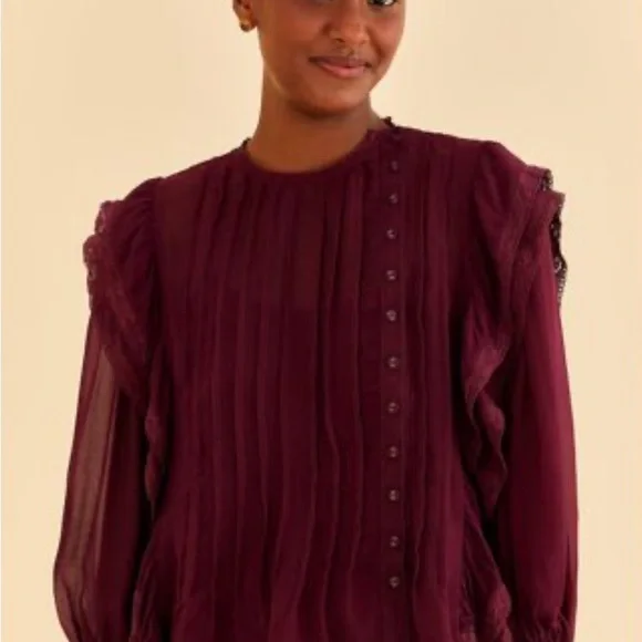 Farm Rio Ruffle Top MEDIUM - Picture 2 of 4